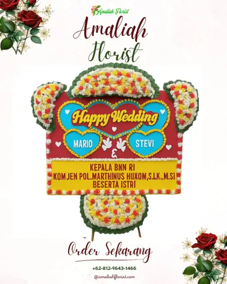 Papan Bunga Pernikahan Gedung Menara Mandiri Jakarta